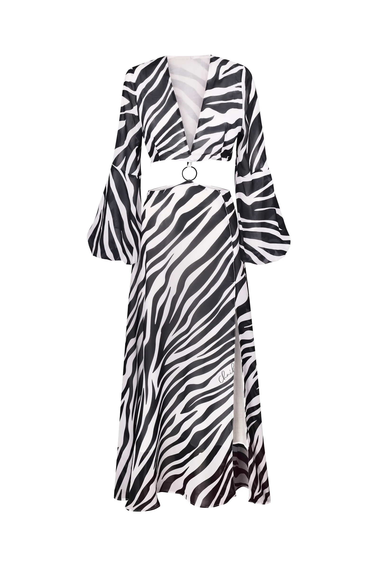 сукня ZEBRA з кільцем посередині.